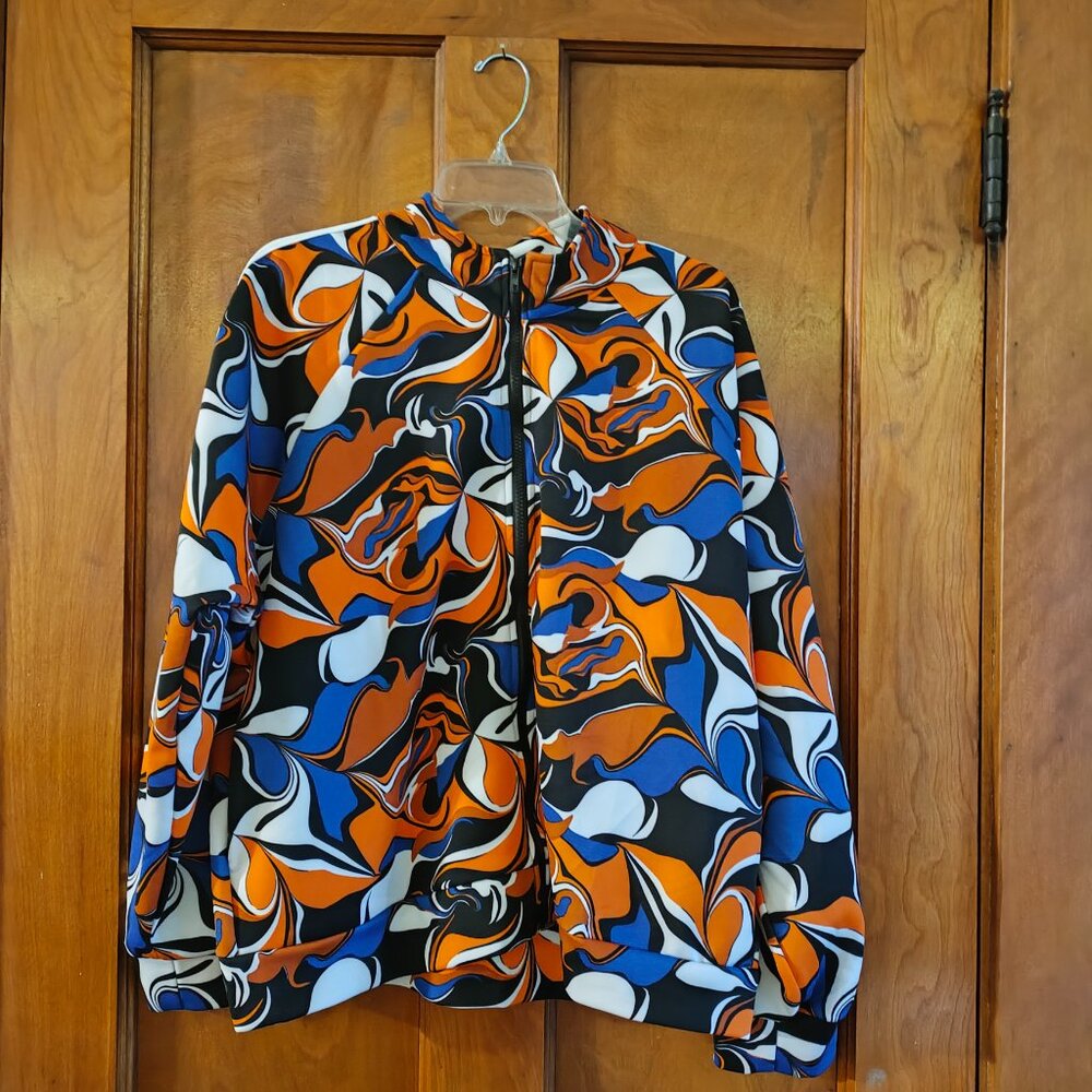 Multi colored track suit